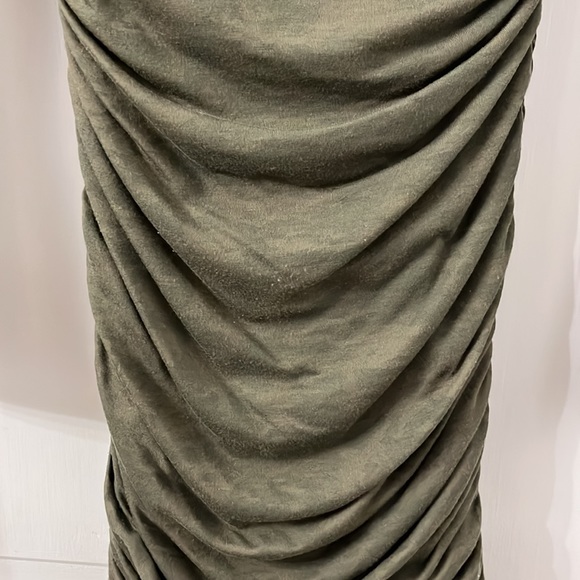 INC International Concept camo burn out long sleeved dress & shoulder appliqué - Picture 6 of 7